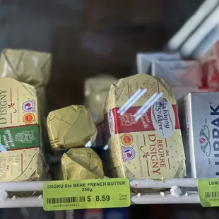 a variety of cheeses