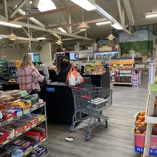 customers in a grocery store