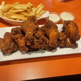 fried chicken and french fries