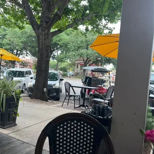 outside