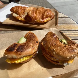 Egg, Ham and Cheese Bagel