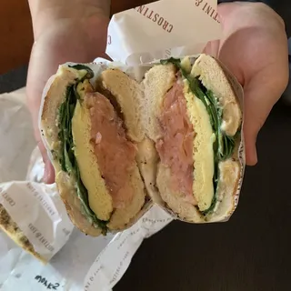 Smoked Salmon and Egg Bagel
