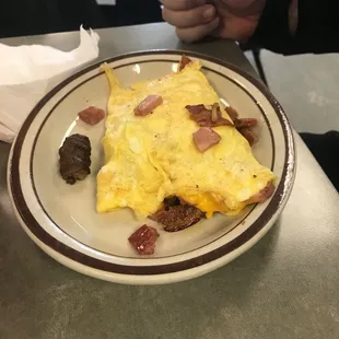 All meat omelette