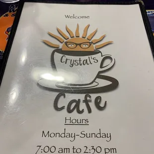a sign for a cafe