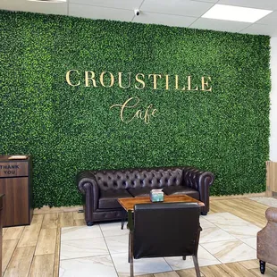 the lounge area