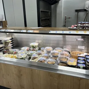 a variety of foods on display