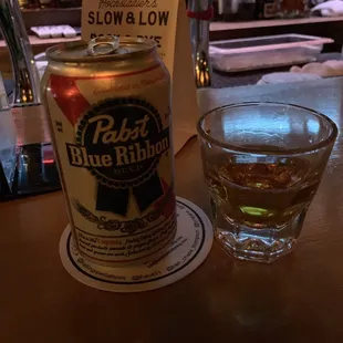 Shot and a beer CDN$8.   Good deal