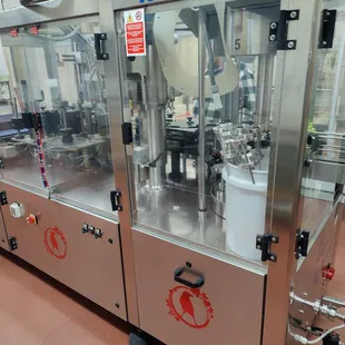 Wine bottling machine.