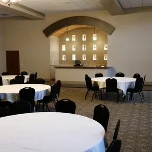 Another seating area leading toward main ballroom