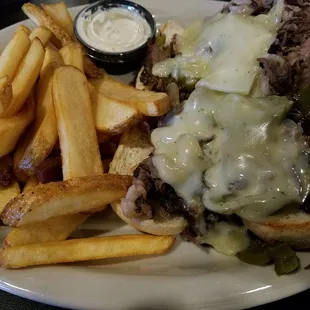 Philly Prime Rib and steak fries