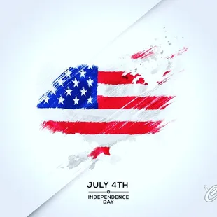 the united states of america painted in the colors of the american flag