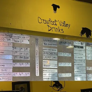 Drink menu.  Love how they used a different material for the menu.