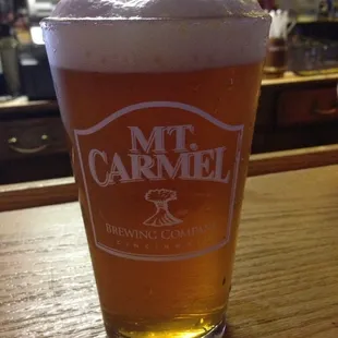 Look at that perfectly poured brew! Great small town feeling bar.