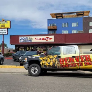 Denver Concrete Inc crew visits crown Burger every time a new project is completed within a mile of this restaurant.