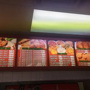 One side of the menu