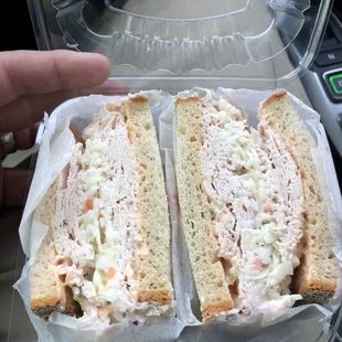 two halves of a sandwich