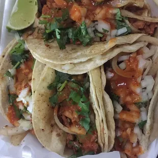 Al pastor tacos $2.75 each