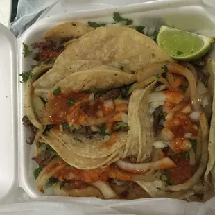 Steak tacos $2.75 each