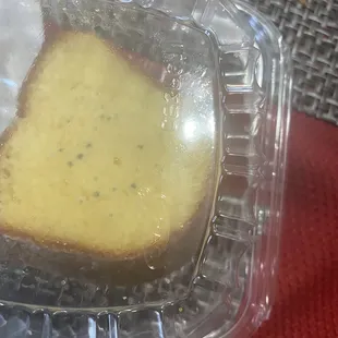 Pound cake with mold sprinkles