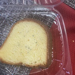 Pound cake sprinkled with MOLD