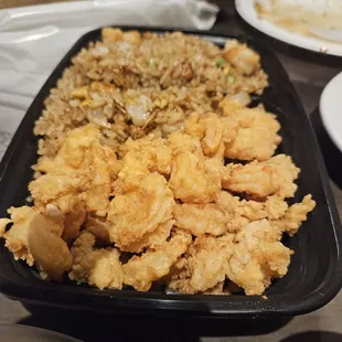 Fried shrimp &amp; shrimp fried rice