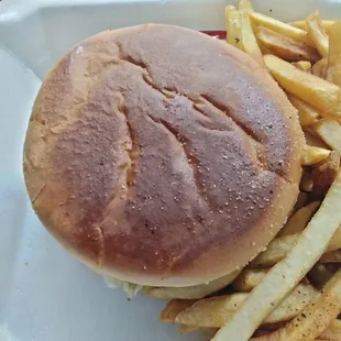 Triple meat cheeseburger