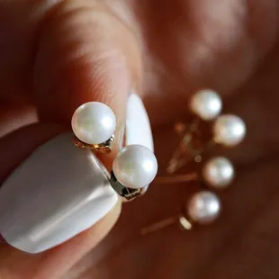 Best prices on fine pearl jewelry set in gold