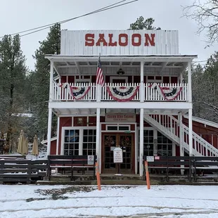 the front of the saloon