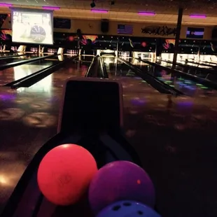 bowling lanes and bowling balls
