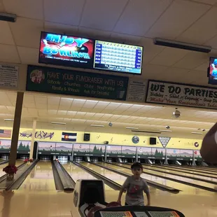 the bowling lanes