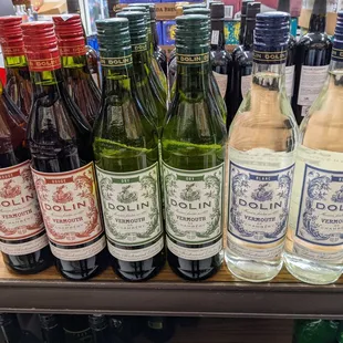 a variety of bottles of wine
