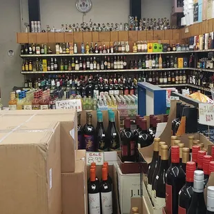 After you enter the store, this is looking to the right. The hard kombucha is back there..
