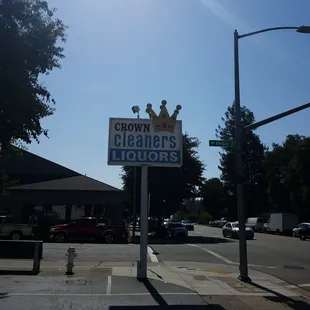a sign on the corner of a street