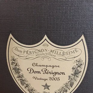 Dom Perignon available behind the counter