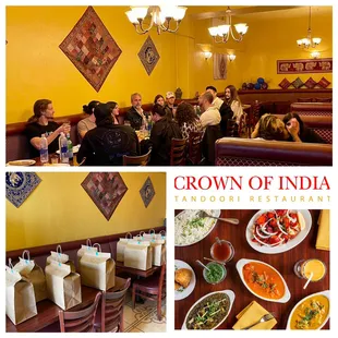 Our amazing guests enjoying fine dining. Catering orders
from our wonderful guests. Isn&apos;t everything delicious! #CrownOfIndia #TestOfRoyalty