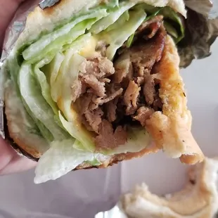 This is the cheese steak they sent me! I asked for a cheesesteak not a cheese lettuce with steak