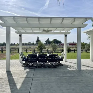 Cement outdoor dining