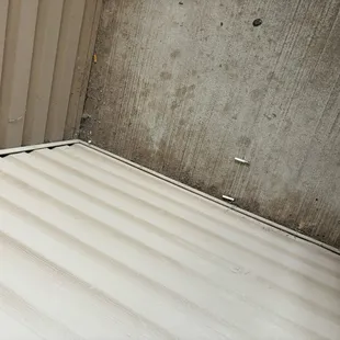 Cigarette butts and stains all over every stairwell