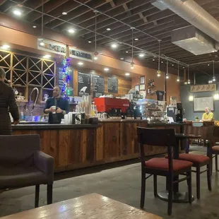the interior of a coffee shop