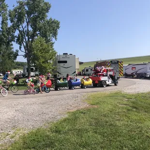 Xmas July parade at campground