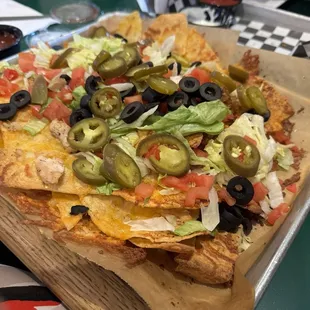 Nachos with chicken.