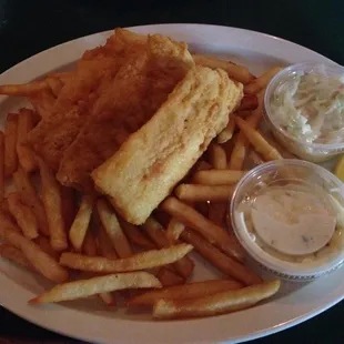 All you can eat Fish &amp; Chips with Coleslaw.