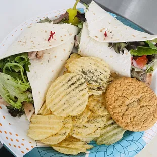Chicken garden salad wrap