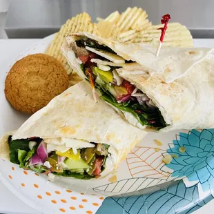 Greek salad wrap