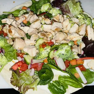 Chicken garden salad wrap