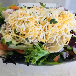 Chicken garden salad.