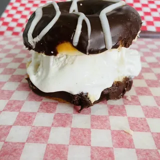 Donut ice cream sandwich