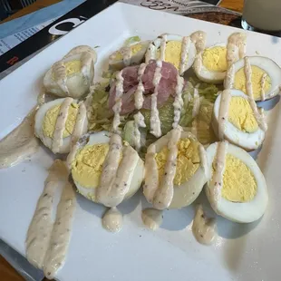 Smoked eggs