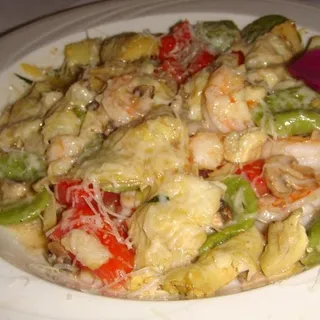 Prawns with Spinach Ravioli**