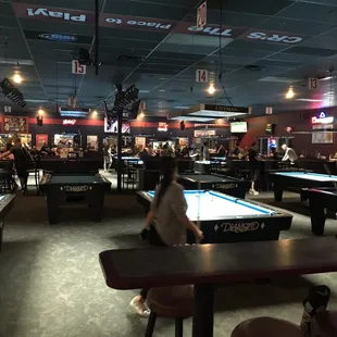 Lots of pool tables.